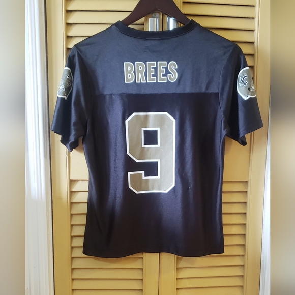 Women’s Drew BreesNEW ORLEANS SAINTS size M Black Gold NFL Jersey 9 WHO DAT! - Picture 2 of 6